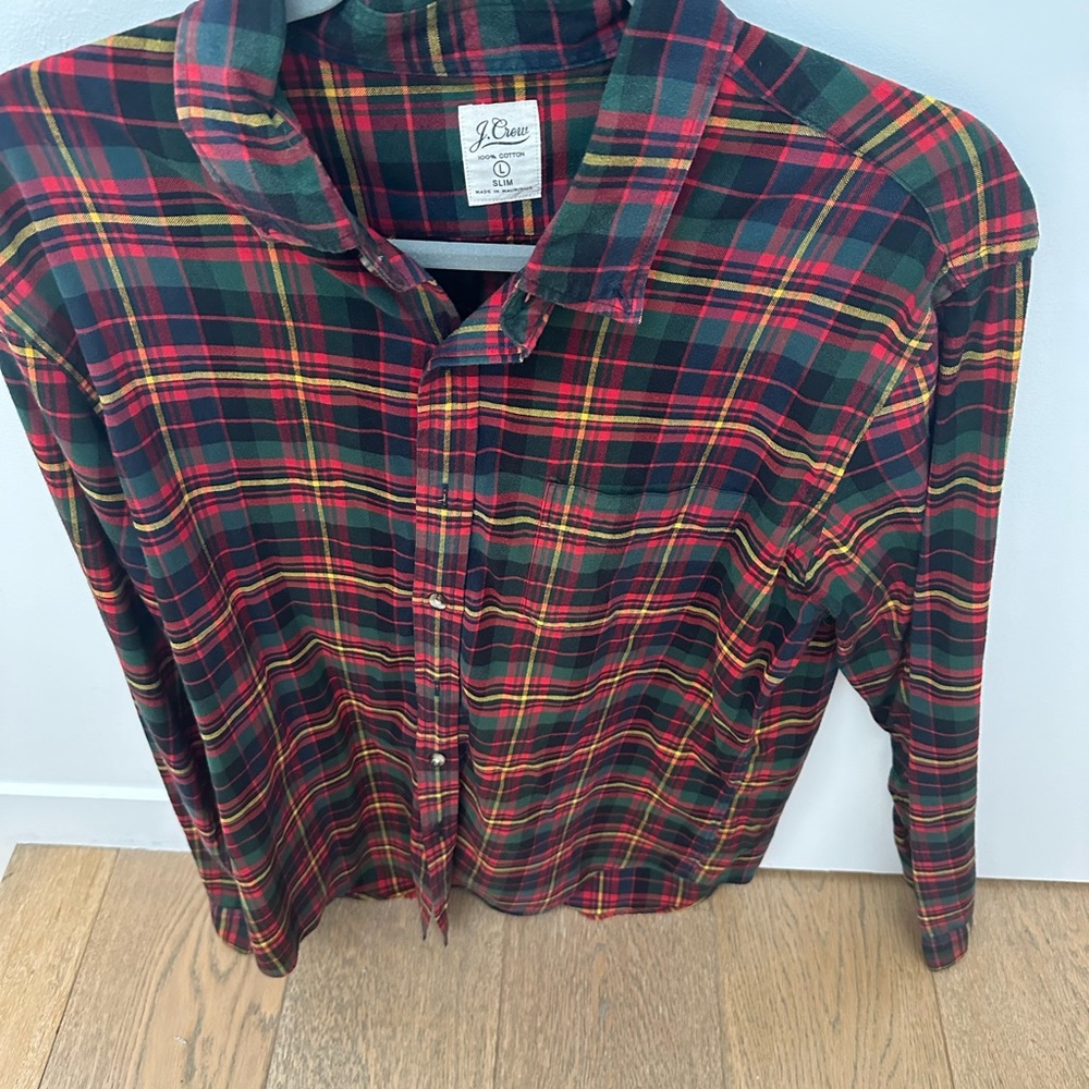Jcrew button down shirt, plaid